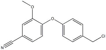 4-[4-(chloromethyl)phenoxy]-3-methoxybenzonitrile Struktur