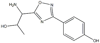 4-[5-(1-amino-2-hydroxypropyl)-1,2,4-oxadiazol-3-yl]phenol Struktur