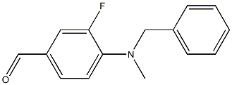 4-[benzyl(methyl)amino]-3-fluorobenzaldehyde Struktur