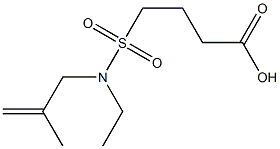 4-[ethyl(2-methylprop-2-en-1-yl)sulfamoyl]butanoic acid Struktur