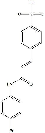 4-{(1E)-3-[(4-bromophenyl)amino]-3-oxoprop-1-enyl}benzenesulfonyl chloride Struktur