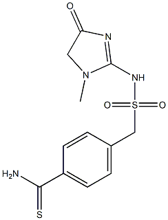 4-{[(1-methyl-4-oxo-4,5-dihydro-1H-imidazol-2-yl)sulfamoyl]methyl}benzene-1-carbothioamide Struktur