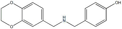 4-{[(2,3-dihydro-1,4-benzodioxin-6-ylmethyl)amino]methyl}phenol Struktur