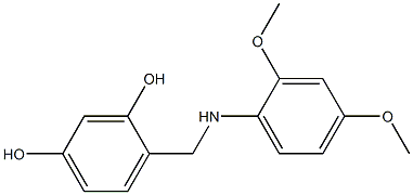 4-{[(2,4-dimethoxyphenyl)amino]methyl}benzene-1,3-diol Struktur