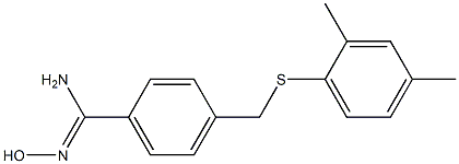 4-{[(2,4-dimethylphenyl)sulfanyl]methyl}-N'-hydroxybenzene-1-carboximidamide Struktur