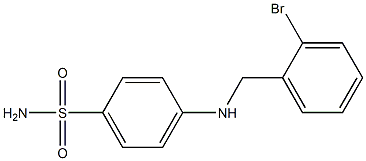 4-{[(2-bromophenyl)methyl]amino}benzene-1-sulfonamide Struktur