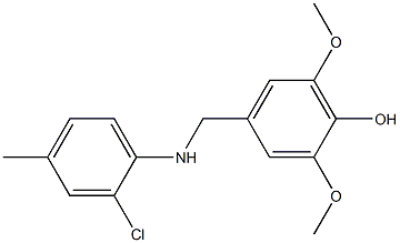 4-{[(2-chloro-4-methylphenyl)amino]methyl}-2,6-dimethoxyphenol Struktur