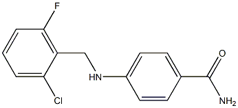 4-{[(2-chloro-6-fluorophenyl)methyl]amino}benzamide Struktur