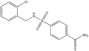 4-{[(2-chlorophenyl)methyl]sulfamoyl}benzene-1-carbothioamide Struktur