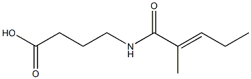 4-{[(2E)-2-methylpent-2-enoyl]amino}butanoic acid Struktur