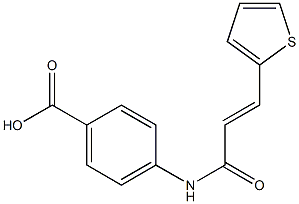 4-{[(2E)-3-thien-2-ylprop-2-enoyl]amino}benzoic acid Struktur