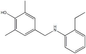 4-{[(2-ethylphenyl)amino]methyl}-2,6-dimethylphenol Struktur