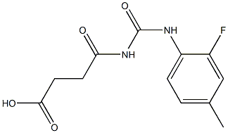 4-{[(2-fluoro-4-methylphenyl)carbamoyl]amino}-4-oxobutanoic acid Struktur