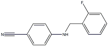 4-{[(2-fluorophenyl)methyl]amino}benzonitrile Struktur