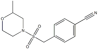 4-{[(2-methylmorpholine-4-)sulfonyl]methyl}benzonitrile Struktur