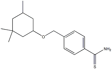 4-{[(3,3,5-trimethylcyclohexyl)oxy]methyl}benzene-1-carbothioamide Struktur