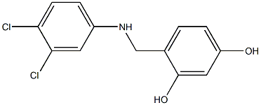 4-{[(3,4-dichlorophenyl)amino]methyl}benzene-1,3-diol Struktur