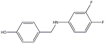 4-{[(3,4-difluorophenyl)amino]methyl}phenol Struktur