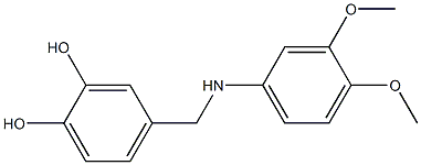 4-{[(3,4-dimethoxyphenyl)amino]methyl}benzene-1,2-diol Struktur