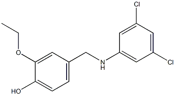 4-{[(3,5-dichlorophenyl)amino]methyl}-2-ethoxyphenol Struktur