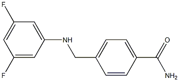 4-{[(3,5-difluorophenyl)amino]methyl}benzamide Struktur