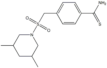 4-{[(3,5-dimethylpiperidine-1-)sulfonyl]methyl}benzene-1-carbothioamide Struktur