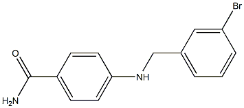 4-{[(3-bromophenyl)methyl]amino}benzamide Struktur