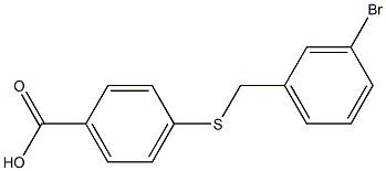 4-{[(3-bromophenyl)methyl]sulfanyl}benzoic acid Struktur