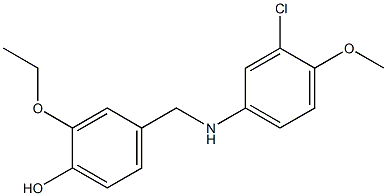 4-{[(3-chloro-4-methoxyphenyl)amino]methyl}-2-ethoxyphenol Struktur