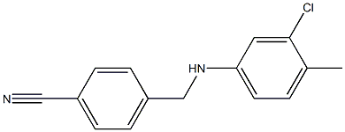 4-{[(3-chloro-4-methylphenyl)amino]methyl}benzonitrile Struktur