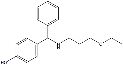 4-{[(3-ethoxypropyl)amino](phenyl)methyl}phenol Struktur