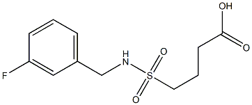 4-{[(3-fluorophenyl)methyl]sulfamoyl}butanoic acid Struktur