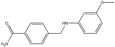 4-{[(3-methoxyphenyl)amino]methyl}benzamide Struktur