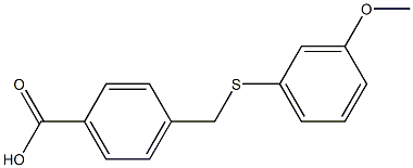 4-{[(3-methoxyphenyl)thio]methyl}benzoic acid Struktur