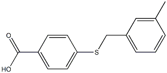 4-{[(3-methylphenyl)methyl]sulfanyl}benzoic acid Struktur