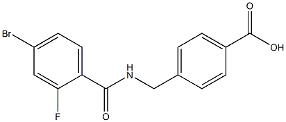 4-{[(4-bromo-2-fluorophenyl)formamido]methyl}benzoic acid Struktur