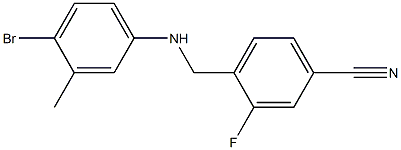 4-{[(4-bromo-3-methylphenyl)amino]methyl}-3-fluorobenzonitrile Struktur