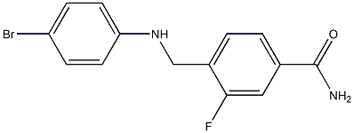 4-{[(4-bromophenyl)amino]methyl}-3-fluorobenzamide Struktur