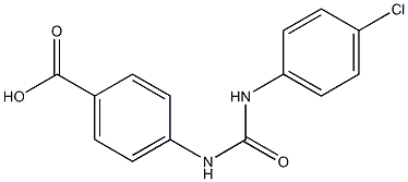 4-{[(4-chlorophenyl)carbamoyl]amino}benzoic acid Struktur