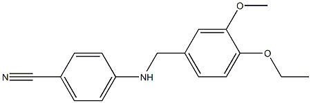 4-{[(4-ethoxy-3-methoxyphenyl)methyl]amino}benzonitrile Struktur