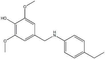 4-{[(4-ethylphenyl)amino]methyl}-2,6-dimethoxyphenol Struktur