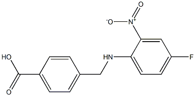 4-{[(4-fluoro-2-nitrophenyl)amino]methyl}benzoic acid Struktur