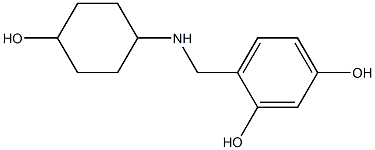 4-{[(4-hydroxycyclohexyl)amino]methyl}benzene-1,3-diol Struktur