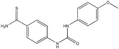 4-{[(4-methoxyphenyl)carbamoyl]amino}benzene-1-carbothioamide Struktur