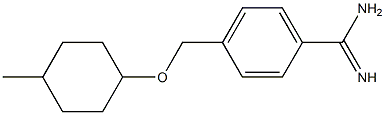 4-{[(4-methylcyclohexyl)oxy]methyl}benzenecarboximidamide Struktur