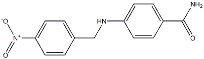 4-{[(4-nitrophenyl)methyl]amino}benzamide Struktur