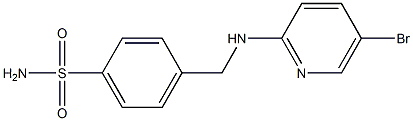 4-{[(5-bromopyridin-2-yl)amino]methyl}benzene-1-sulfonamide Struktur