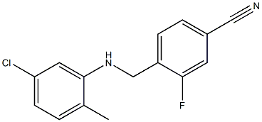 4-{[(5-chloro-2-methylphenyl)amino]methyl}-3-fluorobenzonitrile Struktur