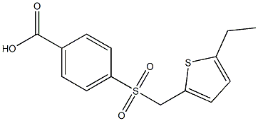 4-{[(5-ethylthiophen-2-yl)methane]sulfonyl}benzoic acid Struktur