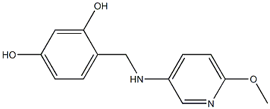 4-{[(6-methoxypyridin-3-yl)amino]methyl}benzene-1,3-diol Struktur